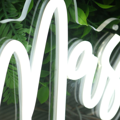 Miss To Mrs White Led Neon Sign - Shineneon