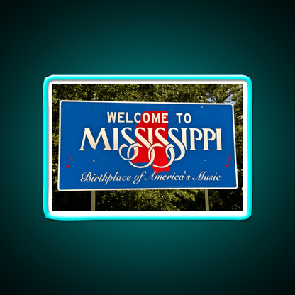 Mississippi Welcome Sign Welcome Led Neon Sign Open Sign Rgb Color - Shineneon