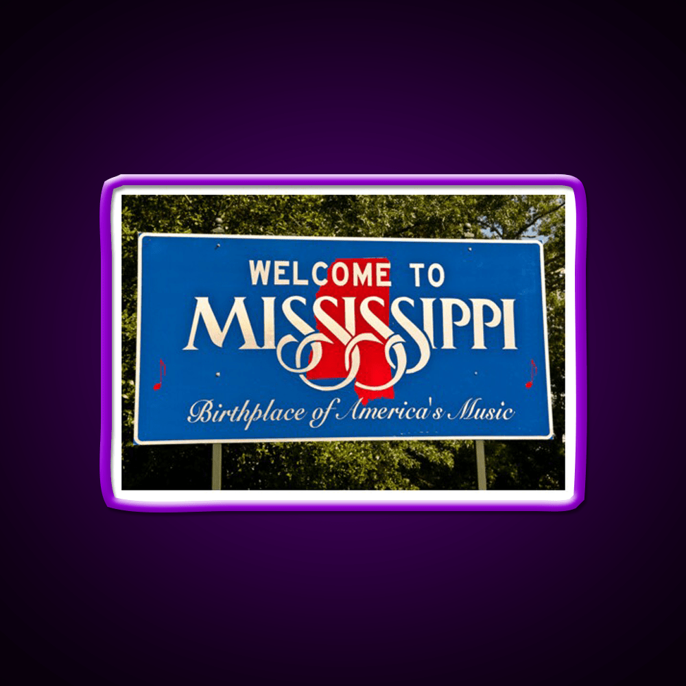 Mississippi Welcome Sign Welcome Led Neon Sign Open Sign Rgb Color - Shineneon