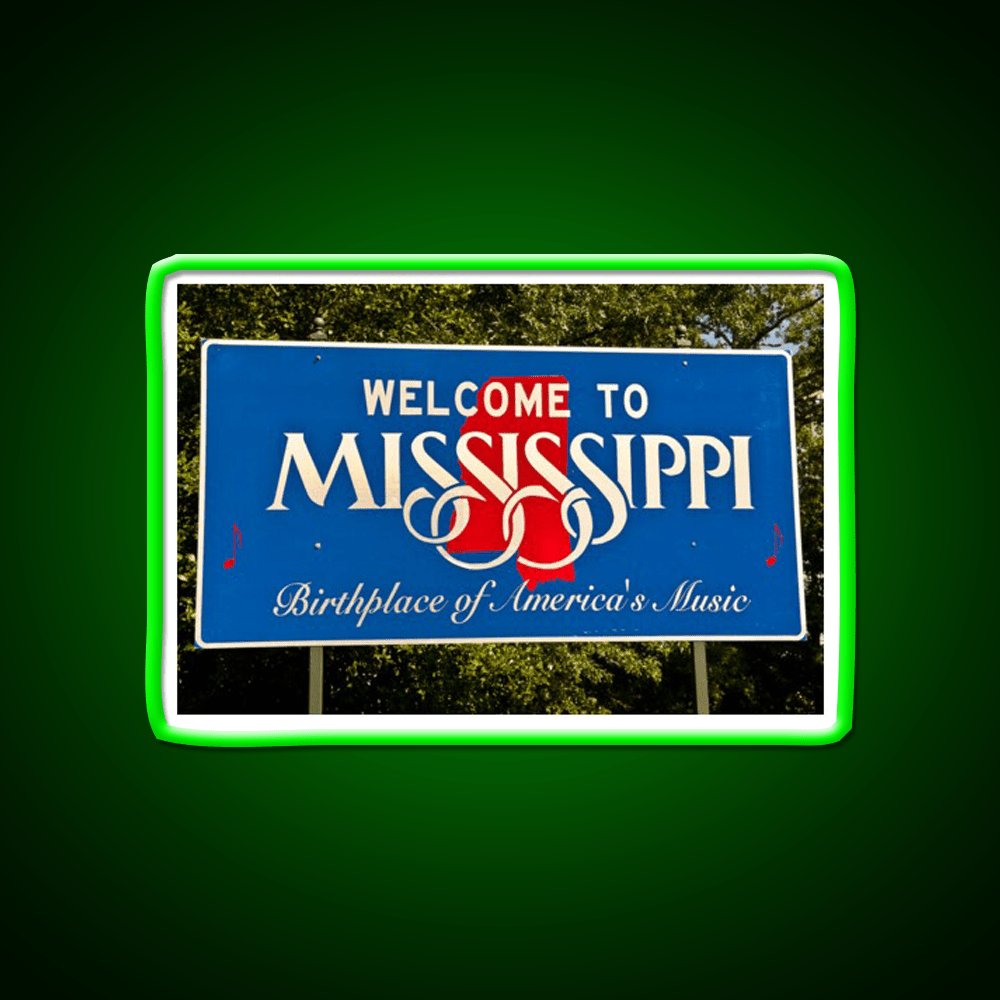Mississippi Welcome Sign Welcome Led Neon Sign Open Sign Rgb Color - Shineneon