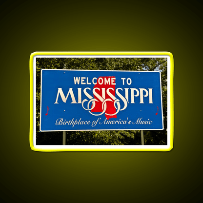 Mississippi Welcome Sign Welcome Led Neon Sign Open Sign Rgb Color - Shineneon