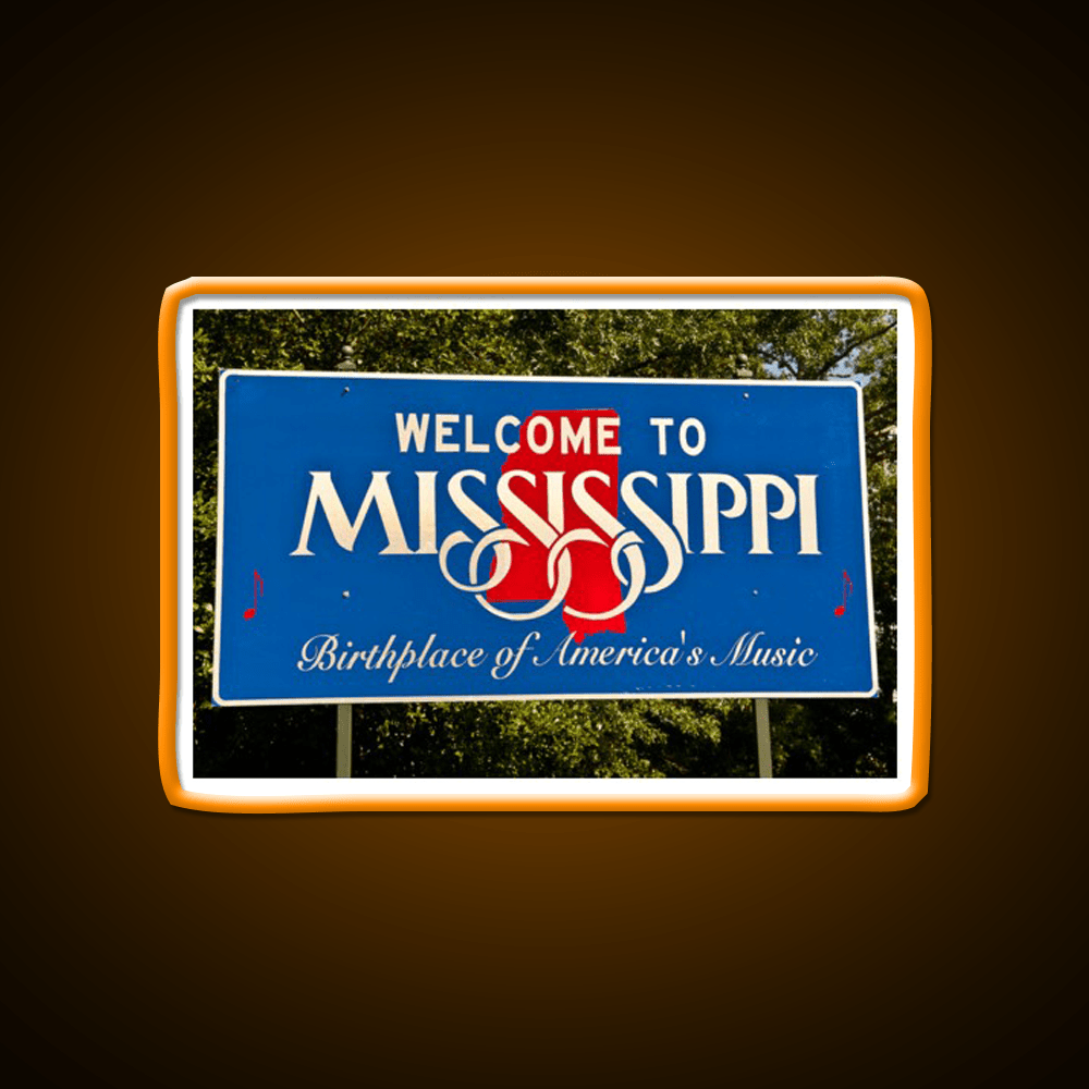 Mississippi Welcome Sign Welcome Led Neon Sign Open Sign Rgb Color - Shineneon