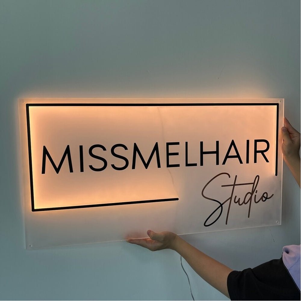 Missmelhair Studio Acrylic Business Logo Sign - Shineneon
