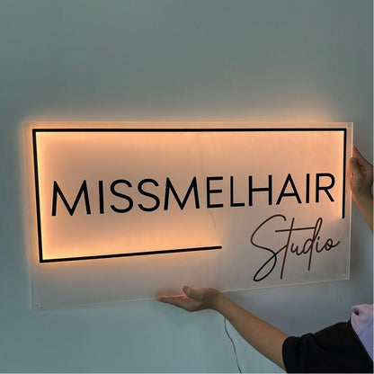 Missmelhair Studio Acrylic Business Logo Sign - Shineneon