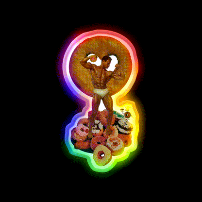 Mister Donut Gym Fitness Led Neon Sign Rgb Color
