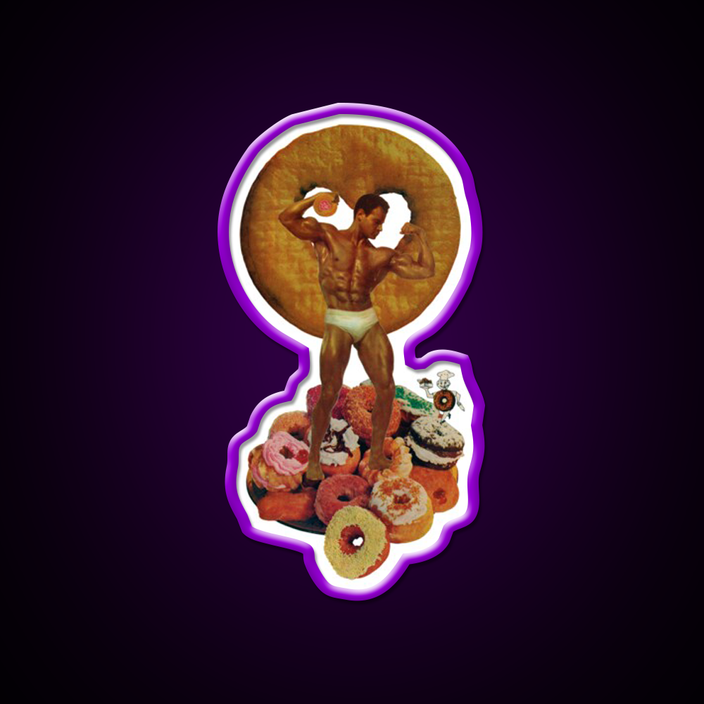 Mister Donut Gym Fitness Led Neon Sign Rgb Color