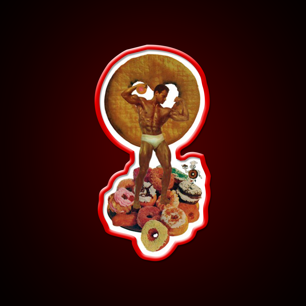 Mister Donut Gym Fitness Led Neon Sign Rgb Color