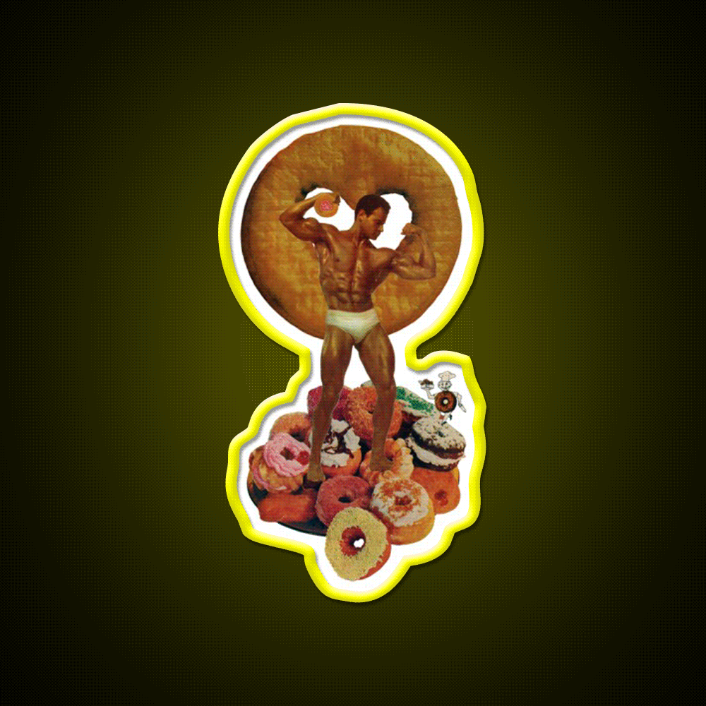 Mister Donut Gym Fitness Led Neon Sign Rgb Color