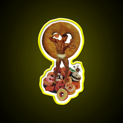 Mister Donut Gym Fitness Led Neon Sign Rgb Color