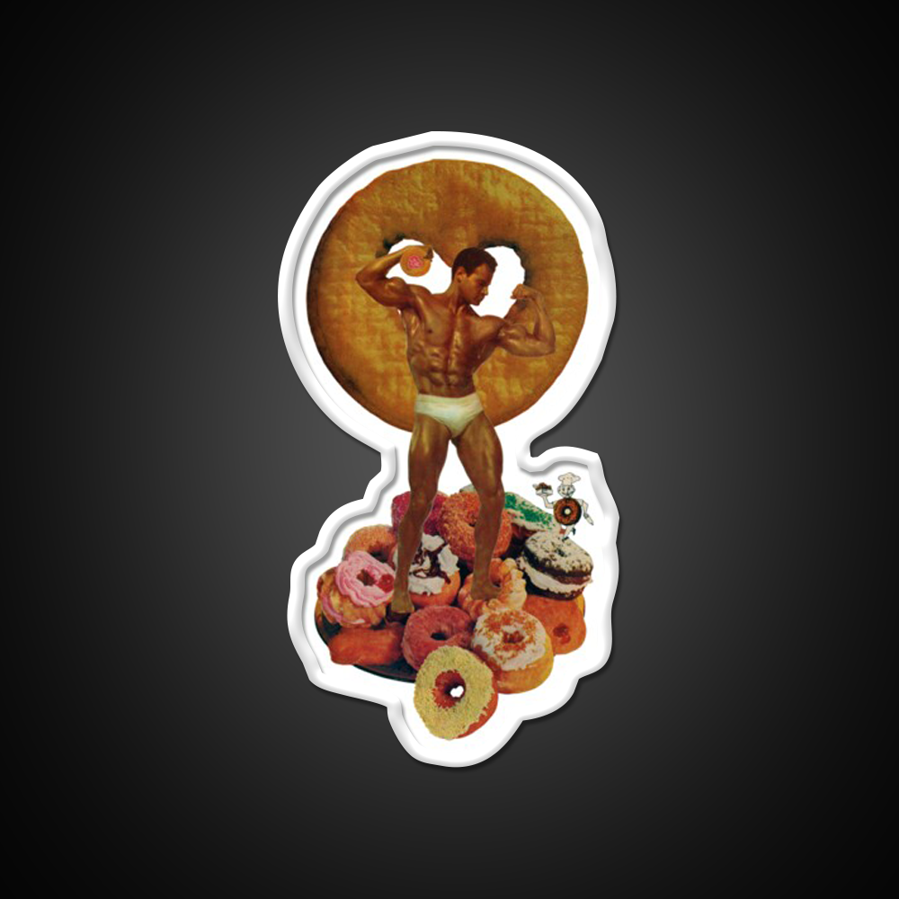 Mister Donut Gym Fitness Led Neon Sign Rgb Color