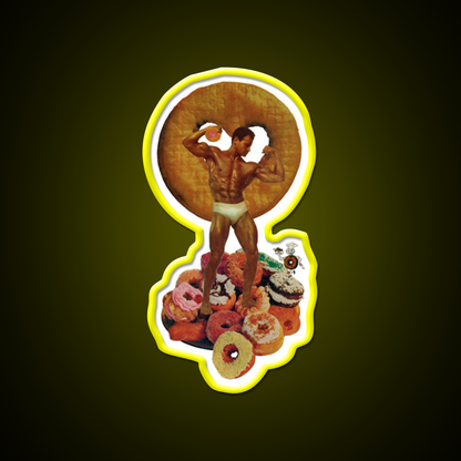 Mister Donut Gym Fitness Led Neon Sign Rgb Color