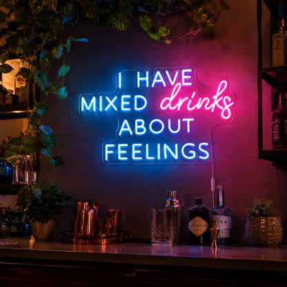 Mixed Drinks Quote Neon Sign LED Neon Sign real lifestyle scene