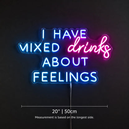Mixed Drinks Quote Neon Sign LED Neon Sign size image