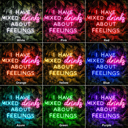 Mixed Drinks Quote Neon Sign LED Neon Sign color grid