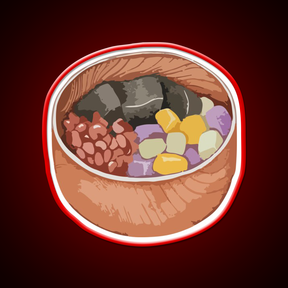 Mixed Sweet Soup Dessert Led Neon Sign Chinese Food Wall Art Rgb Color