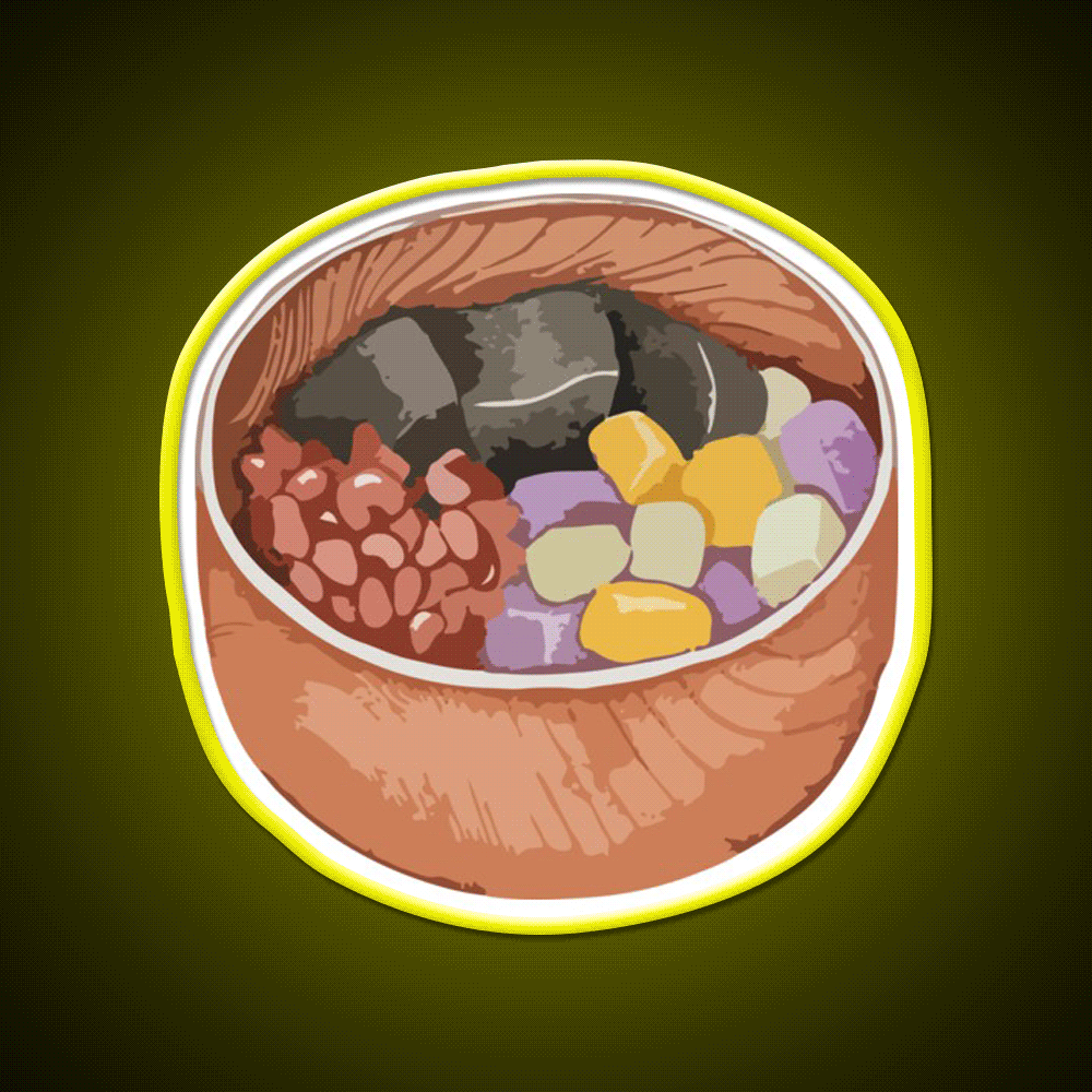 Mixed Sweet Soup Dessert Led Neon Sign Chinese Food Wall Art Rgb Color