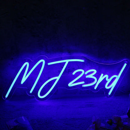 Mj 23rd Blue Led Neon Sign - Shineneon