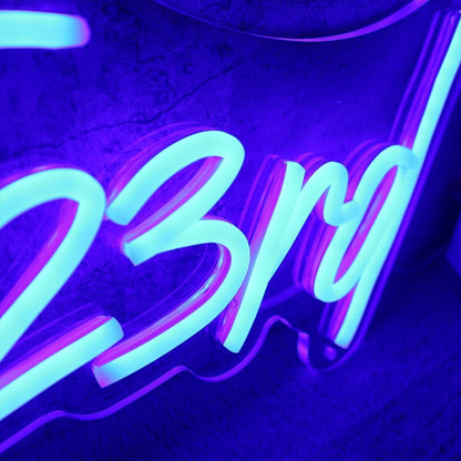 Mj 23rd Blue Led Neon Sign - Shineneon