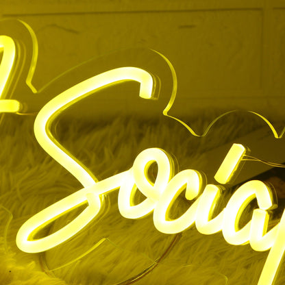 Mj Social Llc Yellow Led Neon Sign - Shineneon