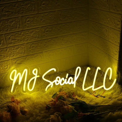 Mj Social Llc Yellow Led Neon Sign - Shineneon