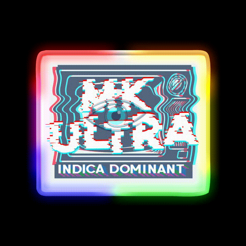 Mk Ultra Strain Art Hemp Inspired Green Leaf Led Neon Sign Rgb Color - LED neon sign close-up detail