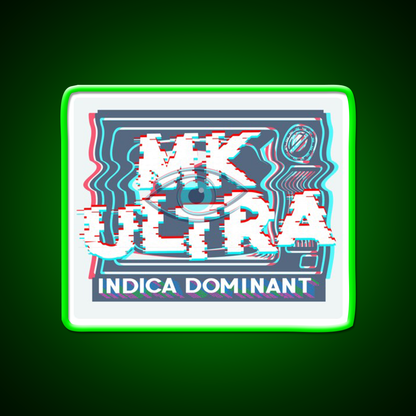 Mk Ultra Strain Art Hemp Inspired Green Leaf Led Neon Sign Rgb Color - LED neon sign view 8