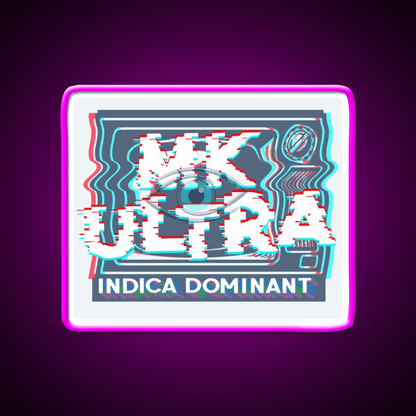 Mk Ultra Strain Art Hemp Inspired Green Leaf Led Neon Sign Rgb Color - Shineneon