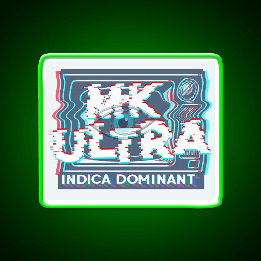 Mk Ultra Strain Art Hemp Inspired Green Leaf Led Neon Sign Rgb Color - Shineneon