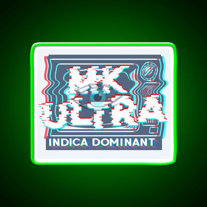 Mk Ultra Strain Art Hemp Inspired Green Leaf Led Neon Sign Rgb Color - Shineneon