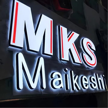 Mks Maikeshi 3D Frontlit And Backlit Channel Letter Led Light Sign - Shineneon