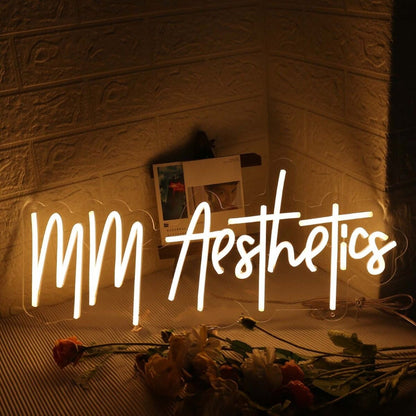 Mm Aesthetics Yellow Led Neon Sign - Shineneon