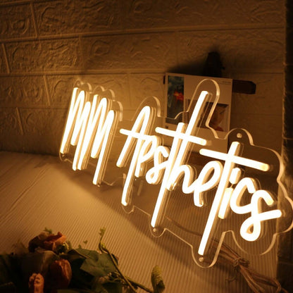 Mm Aesthetics Yellow Led Neon Sign - Shineneon