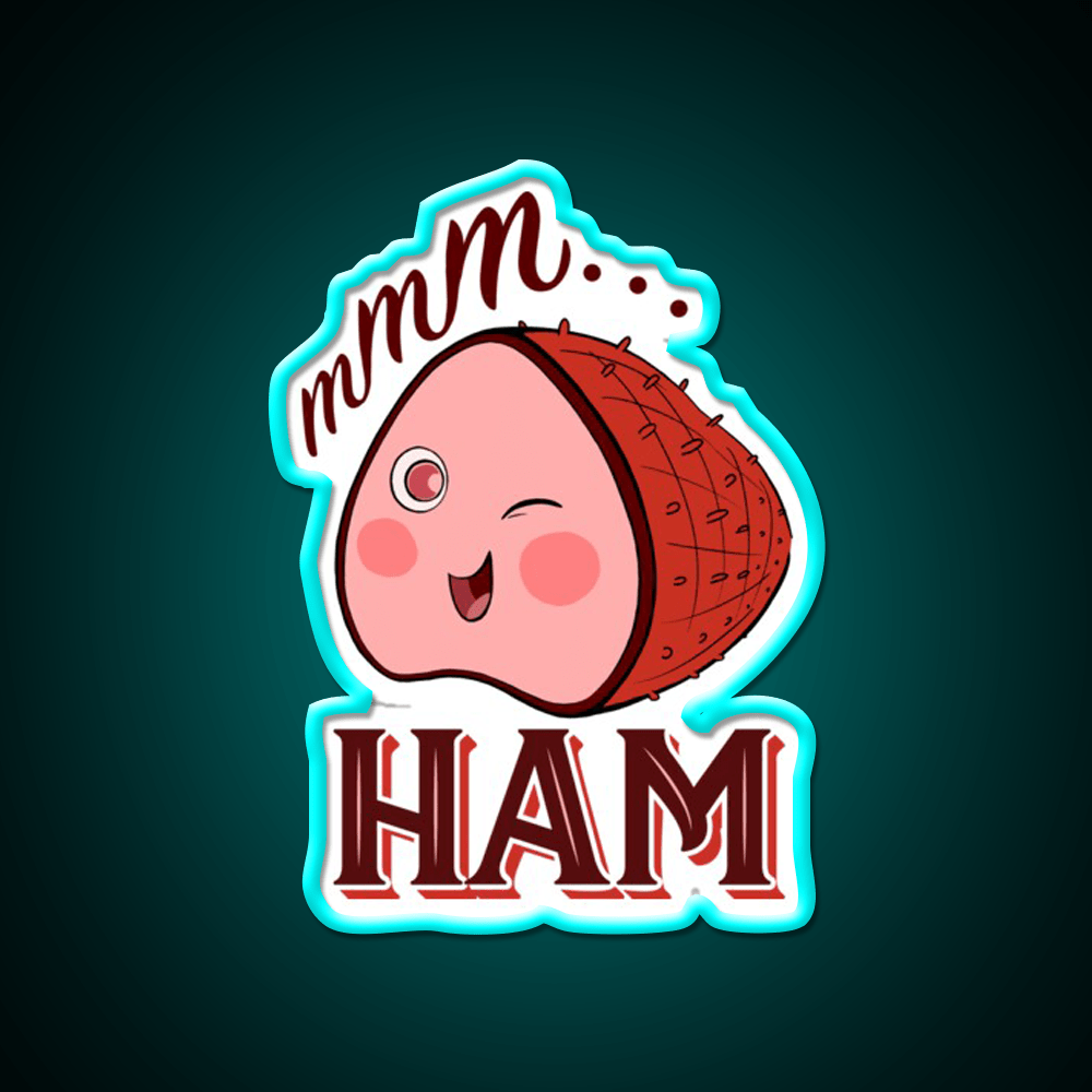 Mmm Ham Snack Food Led Neon Sign Rgb Color - Shineneon