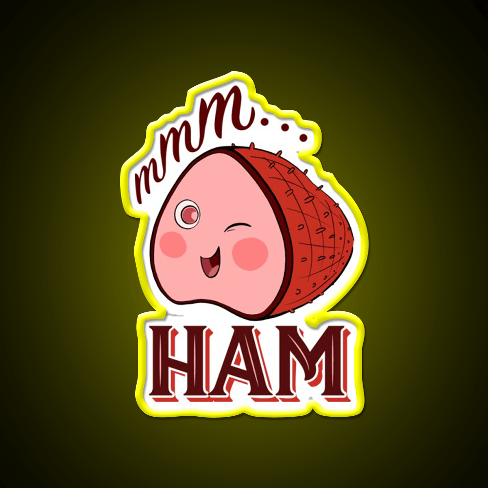 Mmm Ham Snack Food Led Neon Sign Rgb Color - Shineneon