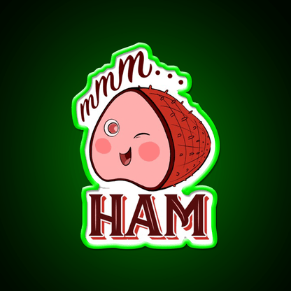 Mmm Ham Snack Food Led Neon Sign Rgb Color - Shineneon