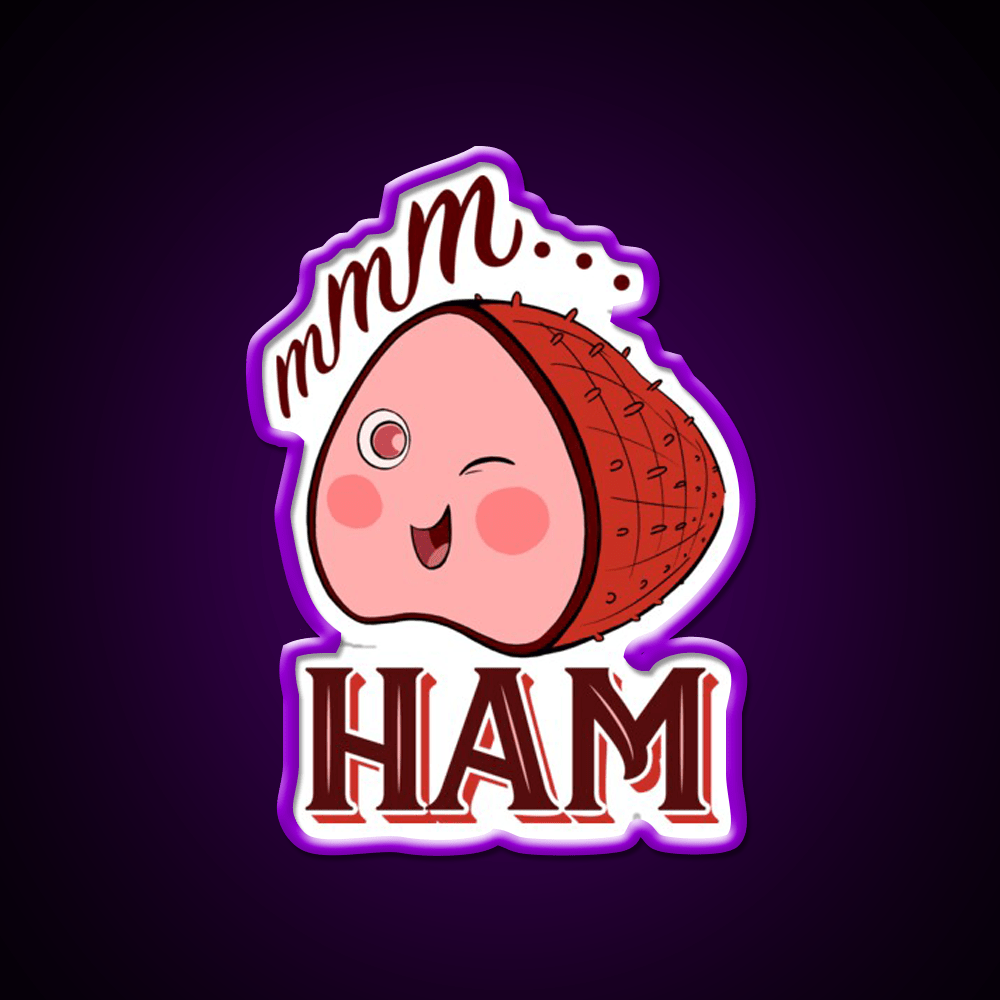 Mmm Ham Snack Food Led Neon Sign Rgb Color - Shineneon