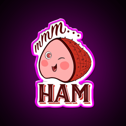 Mmm Ham Snack Food Led Neon Sign Rgb Color - Shineneon