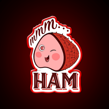 Mmm Ham Snack Food Led Neon Sign Rgb Color - Shineneon