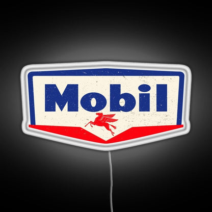Mobil Oil Vintage Sign Logo 1950 Rgb Led Neon Sign Pop Wall Art - Shineneon