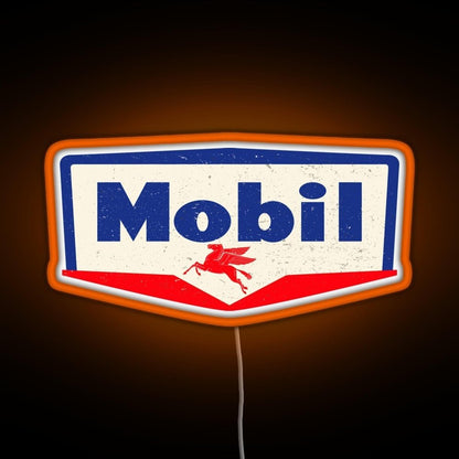 Mobil Oil Vintage Sign Logo 1950 Rgb Led Neon Sign Pop Wall Art - Shineneon