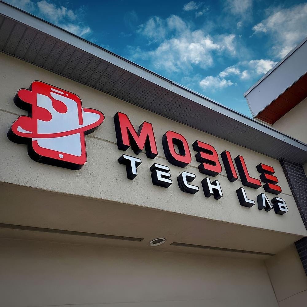 Mobile Tech Lab 3D Frontlit Letters Metal Led Sign - Shineneon