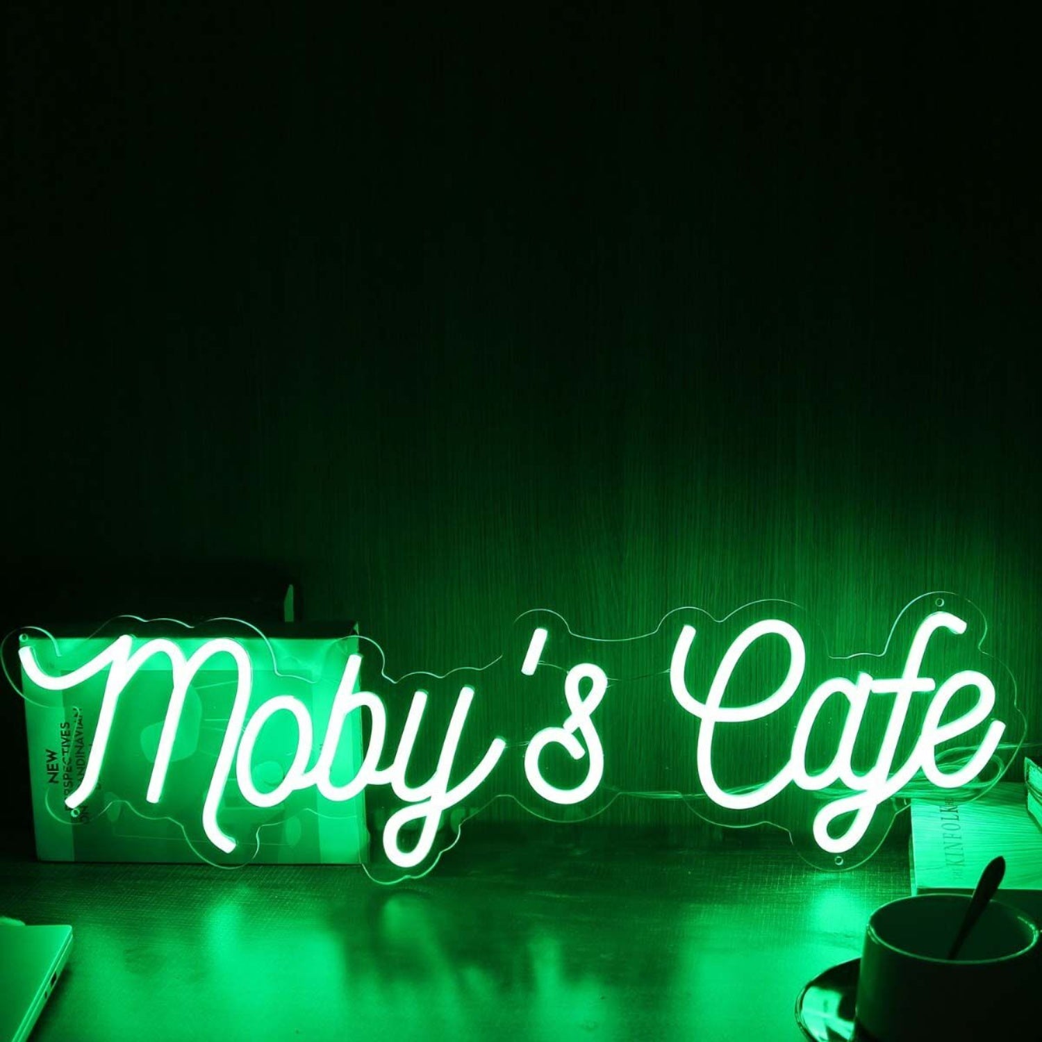 Mobys Cafe Green Led Neon Sign | Shineneon