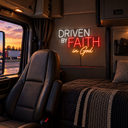 Driven By Faith In God Custom LED Neon Sign