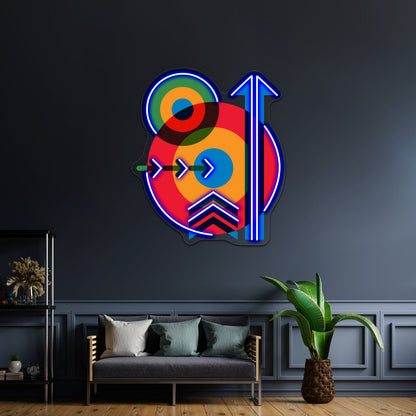 Mod Target Arrows 60s Pop Artwork Neon Wall Signs