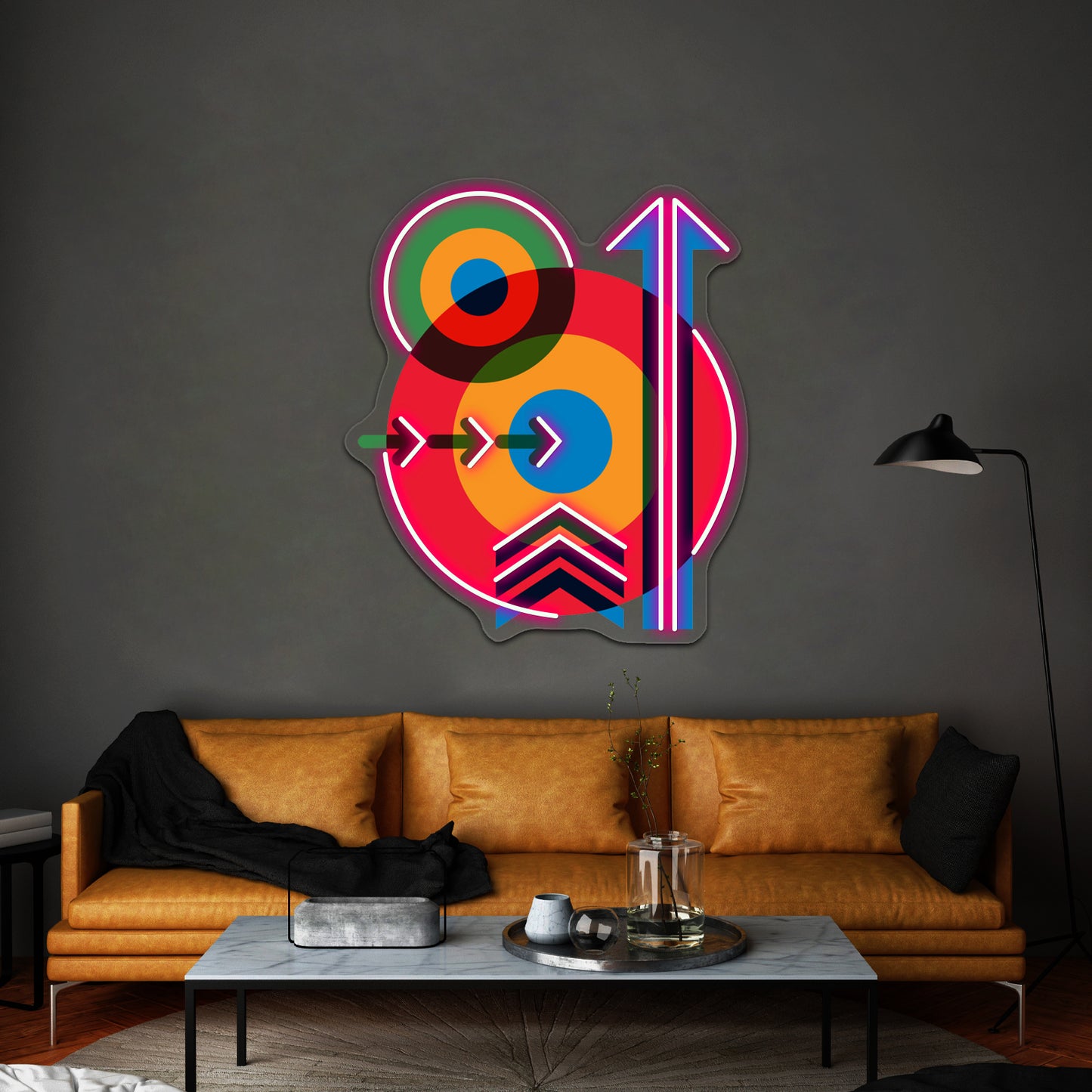 Mod Target Arrows 60s Pop Artwork Neon Wall Signs