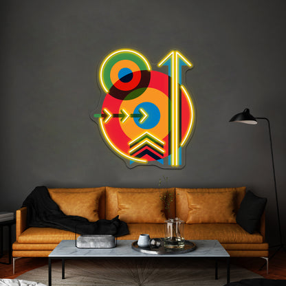 Mod Target Arrows 60s Pop Artwork Neon Wall Signs