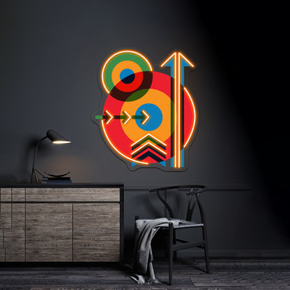 Mod Target Arrows 60s Pop Artwork Neon Wall Signs