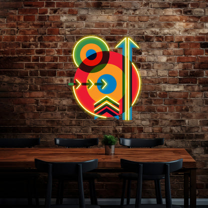 Mod Target Arrows 60s Pop Artwork Neon Wall Signs - LED neon sign view 7