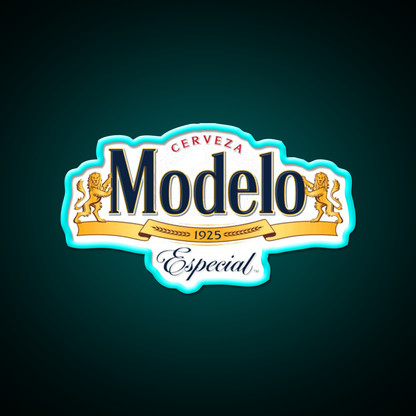 Modelo Carveza Especial Beer Bar Decor Led Neon Sign Rgb Color - Size and dimension reference