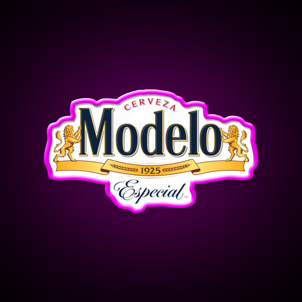 Modelo Carveza Especial Beer Bar Decor Led Neon Sign Rgb Color - Neon sign mounted on wall in room